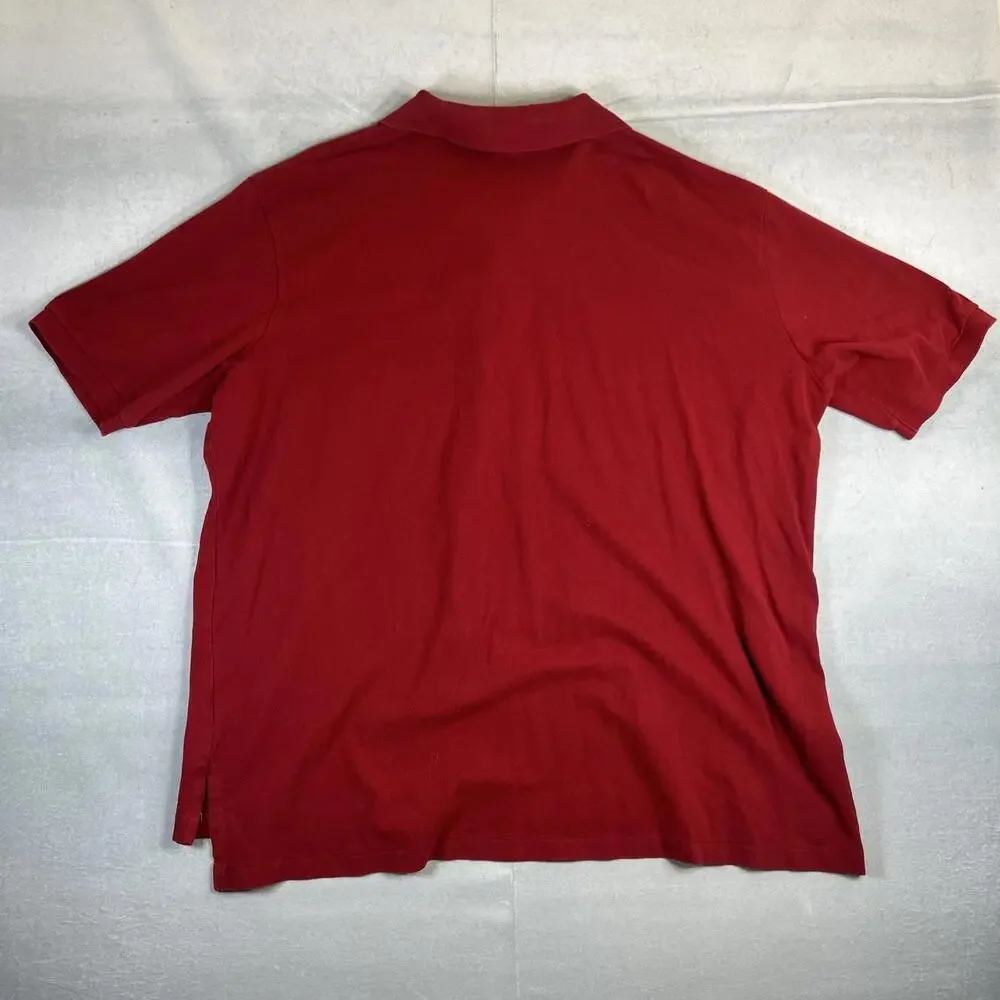 Vintage Polo Ralph Lauren Shirt Mens 3XLT Red Blue Pony Short Sleeve 90s